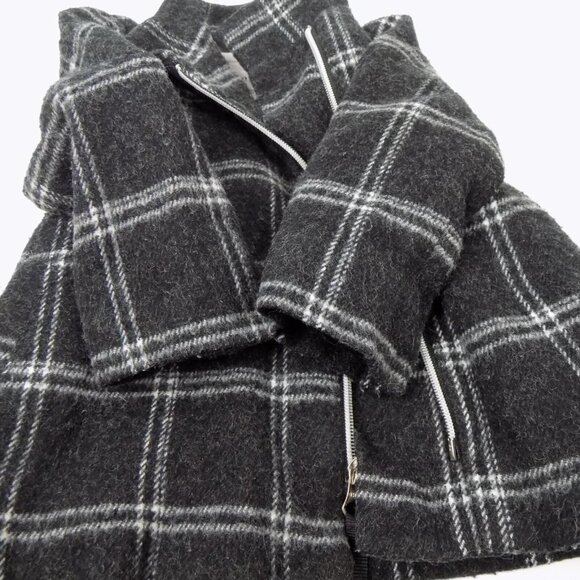 Cherokee Girls 18M Pea Coat Black White Plaid Winter Lined Zipper Dressy Casual - Picture 6 of 6